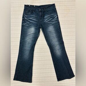Men’s RVT Stretch Jeans Size 16½ Dark Wash Straight Leg Comfortable Fit